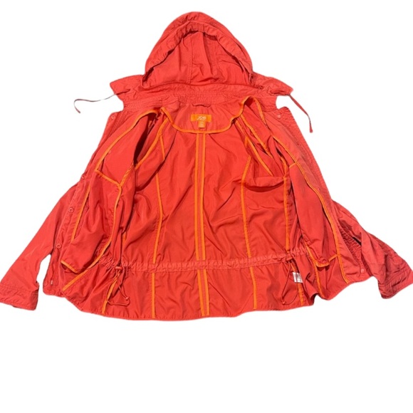 Joe Fresh Orange Hooded Rain Coat Size Medium - Picture 6 of 6